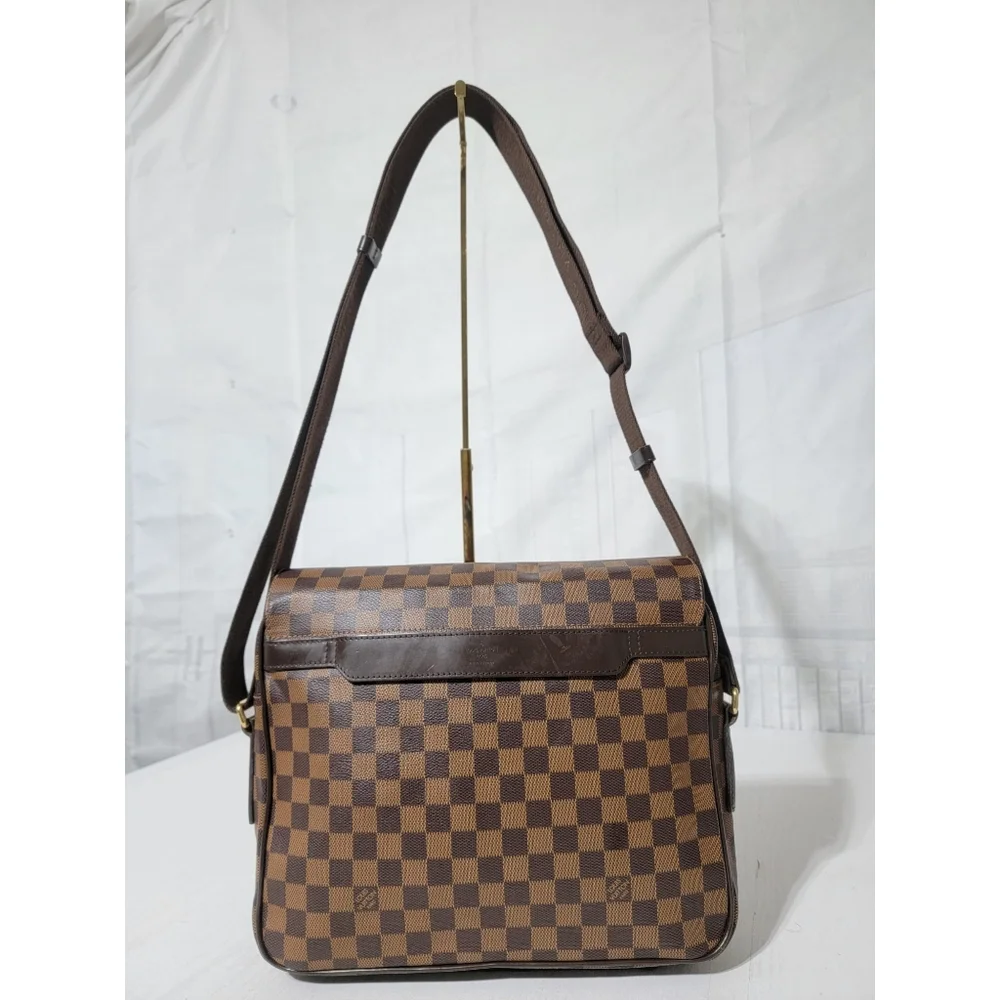 Louis Vuitton Damier Ebene Canvas Shelton MM Messenger Bag Brown